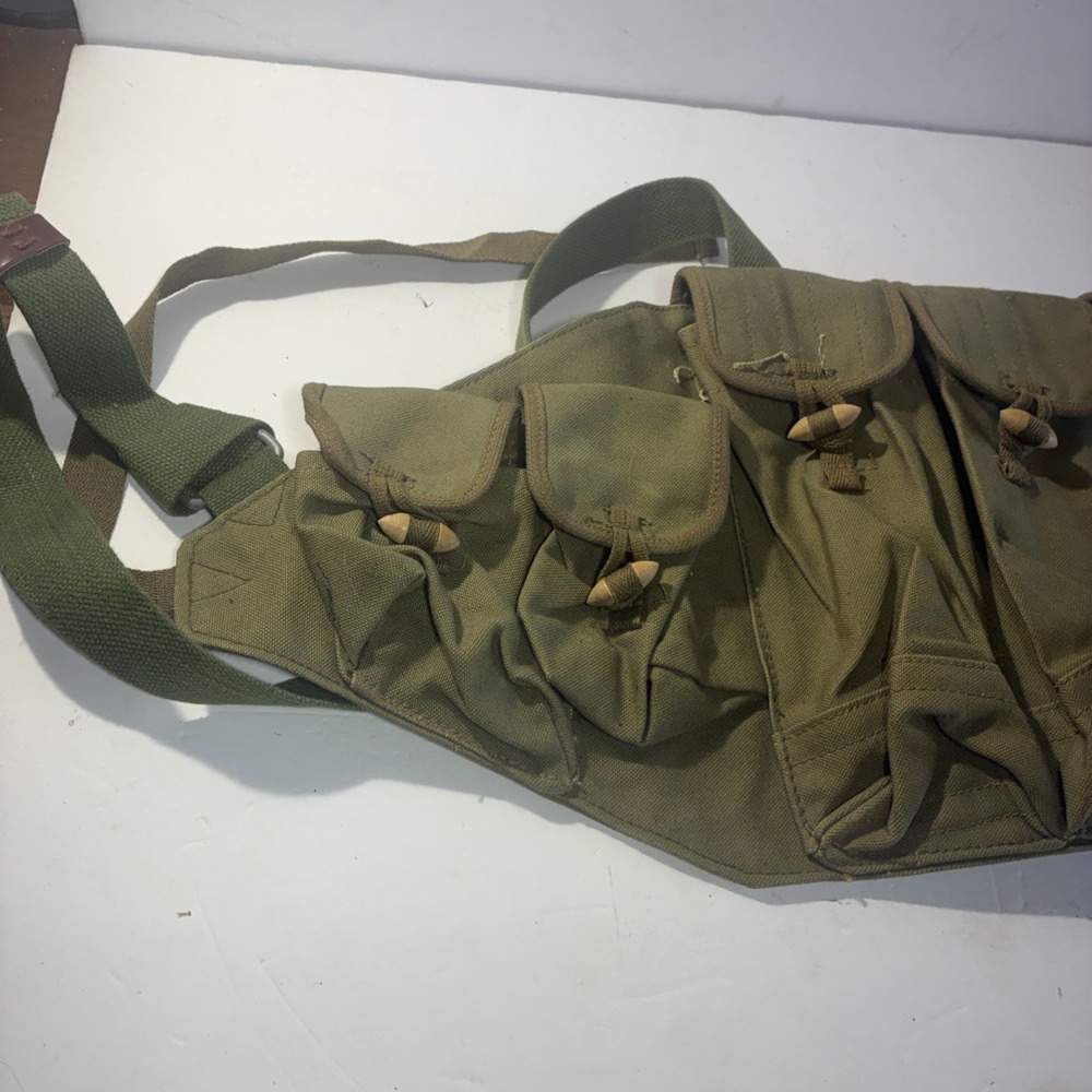 Surplus Vietanm War Chinese Type 56 Chest Rig Ammo Bandolier Pouch Original - Picture 3 of 7